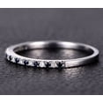 thumbnail image 2 of Half Eternity Women's Wedding Band Ring0.20Ct Round Simulated Sapphire 14K White Gold Plated, 2 of 4