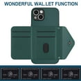 thumbnail image 5 of Allytech iPhone 13 Wallet Case with Hand Wrist, PU Leather RFID Blocking Cards Slots Shockproof Stand Feature Bumper Magnetic Closure Slim Shell Phone Case for Apple iPhone 13, Green, 5 of 7