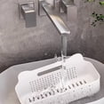 thumbnail image 4 of Organizador de ducha de plástico, organizador de pared con 6 ganchos, cesta de almacenamiento sin perforaciones., 4 of 7