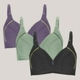 thumbnail image 2 of Bigersell Push up Padded Bra Discouts Woman's Embroidered Seamless Comfortable Breathable Bra Underwear No Underwire Three Piece Set Mastectomy Bra Style F-1158 Multicolor 36, 2 of 3
