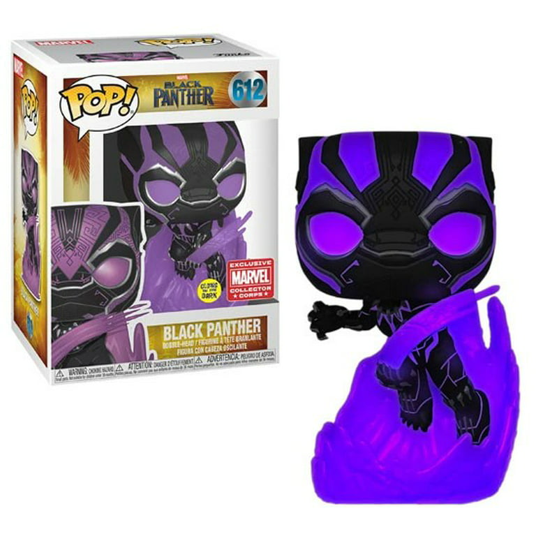 fusion Umoderne broderi Funko POP! Marvel Black Panther Vinyl Figure [Glow-in-the-Dark] -  Walmart.com