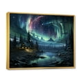 thumbnail image 2 of Designart "Starry Night with the Northern Lights III" Landscapes Floater Framed Canvas Art Print, 2 of 7