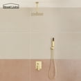 thumbnail image 5 of Boyel Living 10 inch Ceilling-Mounted Shower System Rainfall Shower Head with Handheld Shower, Bathroom Shower Faucet Set,Shower Trim Kit with Upgraded Valve, Brushed Gold, 5 of 10