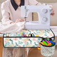thumbnail image 4 of HELLHERO Ink and Wash Floral Patterns Sewing Machine Pad Fabric Polyester Waterproof with 4 Pockets Sewing Machine Mats for Travelling and Sewing Classes, 4 of 5