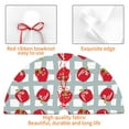 thumbnail image 4 of Lsque Sweet Red Fruit Print Christmas Tree Skirt, Tree Skirt with Ties or Velcro, Perfect for Holiday Decorations, Halloween, and New Year-30", 4 of 7