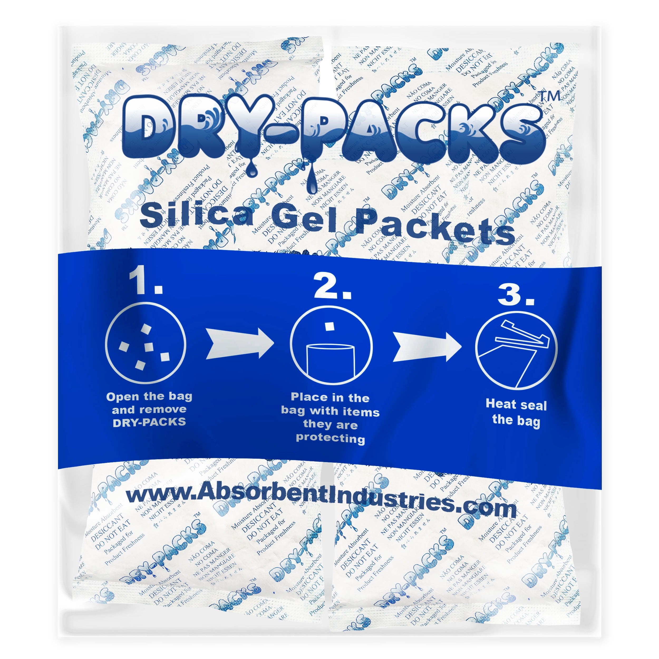 DryPacks 112 Gram Silica Gel Packets Tyvek Jerky Spices Herbs Dried