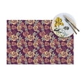 thumbnail image 4 of YFYANG Washable Heat-Resistant Placemats, 70% PVC/30% Polyester, Vintage Rose Pattern Kitchen Table Mat, 12" x 18" 1 Pcs, 4 of 6