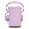 thumbnail image 2 of STEVE MADDEN Womens Purple Translucent Straps Padded Lilah Square Toe Block Heel Slip On Sandals Shoes 9 M, 2 of 4