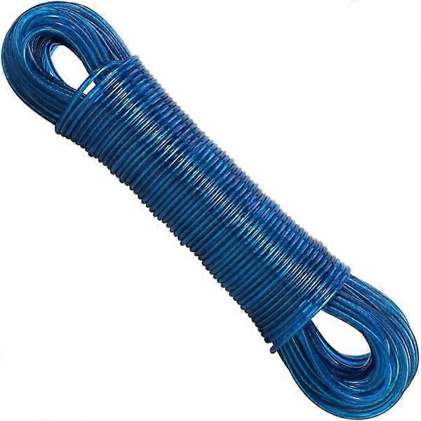 50 m washing line rope Washing lines with strong steel core - rot, mold and weather-blue