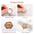 thumbnail image 4 of Pegatinas con sello de cera Yoption Initial H, paquete de 100 unidades, oro envejecido, 4 of 7