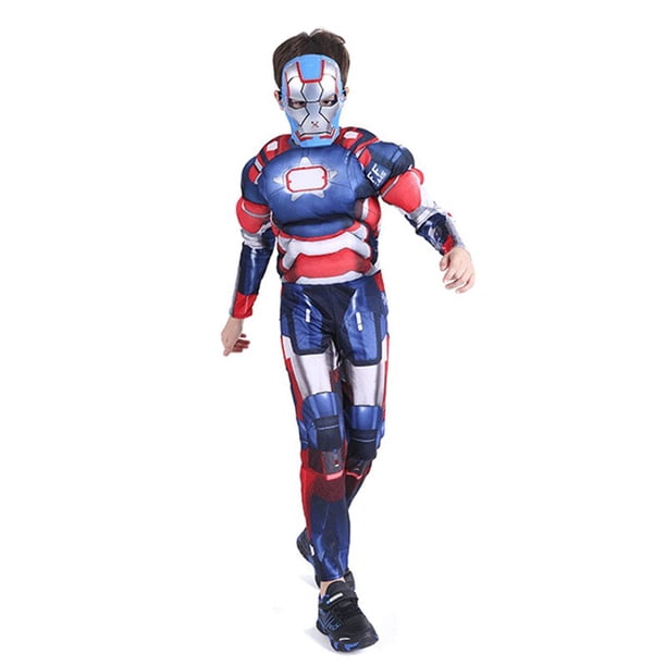 Disfraz de superhéroe de Marvel para niños, mono muscular de Capitán América, Iron Man, Thor, Hulk, fiesta de Halloween Fivean unisex