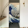 thumbnail image 2 of LFEEY Japanese Noren Wave Door Curtain, Ukiyoe Door Way Curtain Door Hanging Tapestry, 33.5"x59", 2 of 6