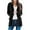 Black, variant on Women's Solid Color Long Cardigan Knit Sweater Open Front without Buttons for Fall and Winter Fashion, Perfect for Holiday Season and Lounge Style, Comfortable and Soft,Dark Gray,XL