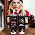 thumbnail image 2 of Baiheyi Christmas Gifts for Women Men Kids, Black Christmas Tumbler 40 oz with handle and Straw, Insulated Coffee mug Stainless Steel Water Bottle for Christmas, 2 of 6