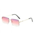 thumbnail image 4 of Square Glasses For Men And Women Frameless With Metal Frame AC Lens Retro Sun Glasses Ideal For Driving Travel, 4 of 6