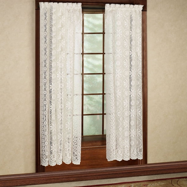 Cortinas de ventana de la colección Sweet Home Hopewell, color blanco