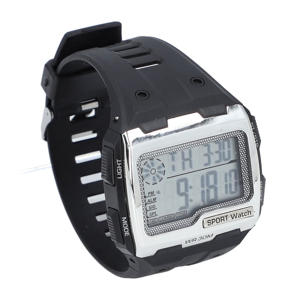 Reloj Deportivo Digital Para Hombre, Cronómetro LED A Prueba De Golpes, Resistente Al Agua Hasta 50 M Para Aventuras Al Aire Libre, Diseño Elegante De Pantalla Grande,