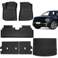 thumbnail image 1 of Floor Mats and Cargo Mat with Backrest Mat Compatible with Kia NIRO EV 2023-2025 (Only for EV), All Weather Protection TPE Cargo Liners, Anti-Slip Full Set Floor Liners, Black, 1 of 7