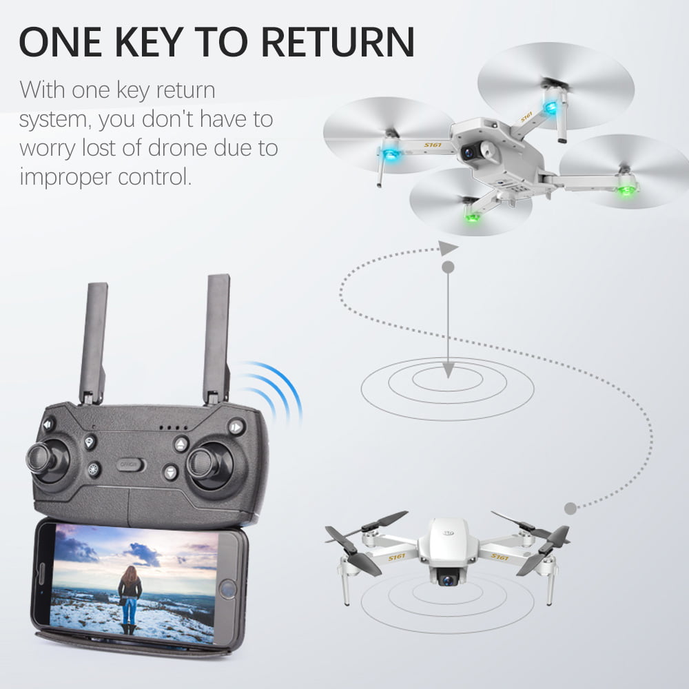 Details about   S161 Mini Pro Drone Camera 4K 3D Flip Track Flight RC Quadcopter 2Batteries C1X2 