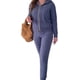 thumbnail image 3 of Conjunto casual de dos piezas de cárdigan con suéter de jacquard torcido, sudaderas con capucha para mujer, trajes de punto acanalado, conjunto de salón, sudadera, 3 of 5