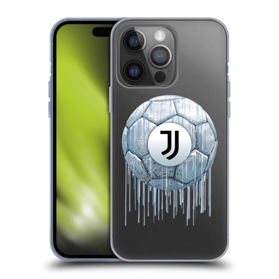Head Case Designs Officially Licensed Juventus Football Club Drip Art Logo Soft Gel Case Compatible with Apple iPhone 14 Pro