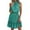 A02#Green, variant on Womens Summer Ruffled Floral Dress Sleeveless Halter Neck Mini Dress Cute Tie Waist A Line Flowy Party Beach Dresses