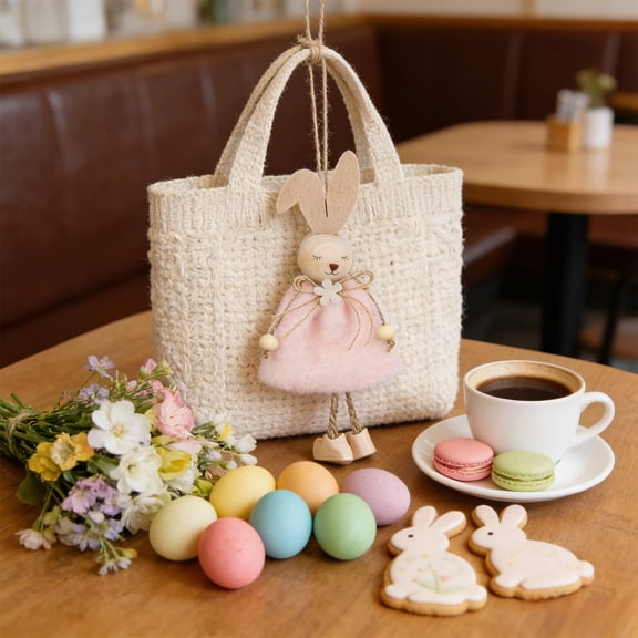 Easter Bunny Easter Hanging Decorations Figurines Color Bunny Hanging Ornaments for Tabletop Centerpieces House Decor Spring Tea Party Baby Shower Supplies