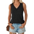 thumbnail image 3 of MOSHU Summer Tank Tops for Women V Neck Sleeveless Tops Loose Fit Dressy Casual Shirts, 3 of 8