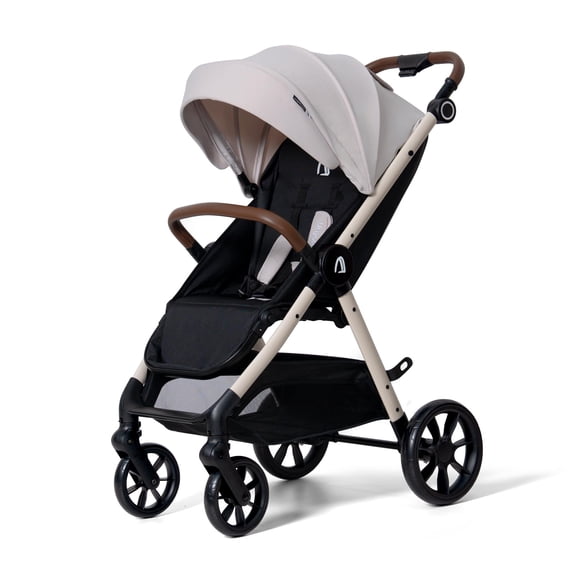 Carriola Para Bebé UNYOTONS ligera, portatil y Reclinable de paseo Beige