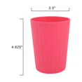thumbnail image 6 of Mainstays Ribbed Fuchsia Pink Round Plastic Tumbler, 18-Ounce, 6 of 6