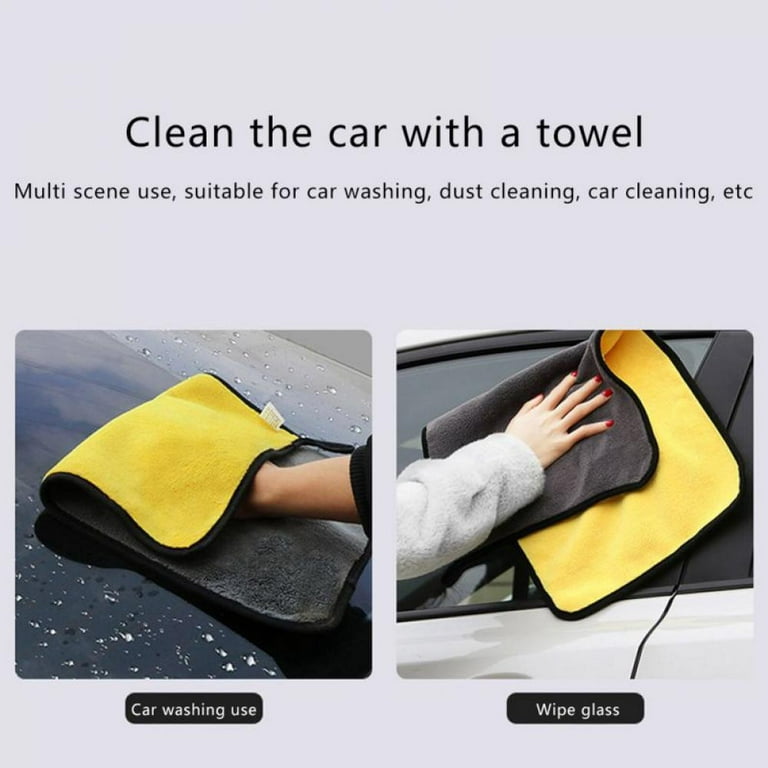 Lasyman Microfiber Towels for Cars-Extra Thick Car Drying Towel ，Absorbent  Car Wash Towels/Rags，Micro Fiber Clothes for