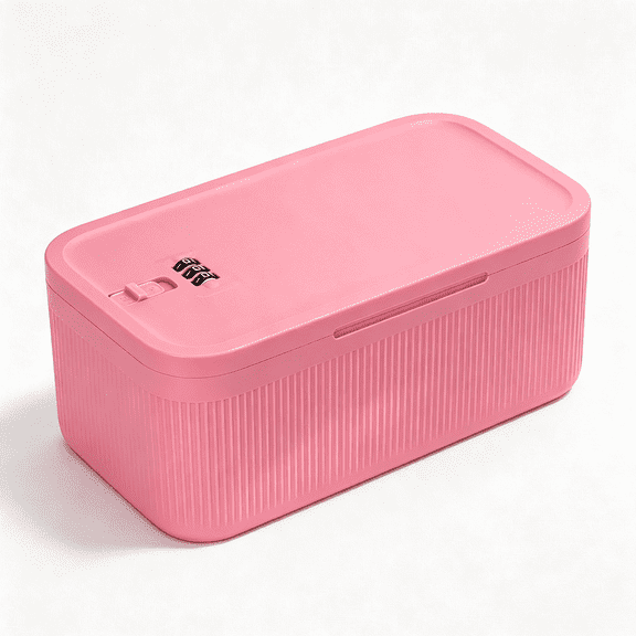 XIBUFE Lockable Storage Box,Medicine Lock Box Travel Case,Refrigerator Bin Container for Food,Medicines,Snacks,Locking Mobile Cell Phone Device Jail,Lockbox for Office,Home,School,Father Gift