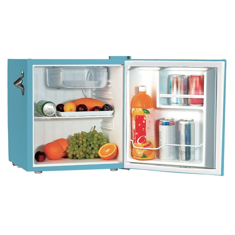 1.6 Cu ft. Retro Mini Fridge Compact Refrigerator with Side Bottle Opener  Home