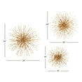 thumbnail image 4 of DecMode Gold Metal 3D Looped Starburst Wall Decor with Ball Accents (3 Count), 4 of 12