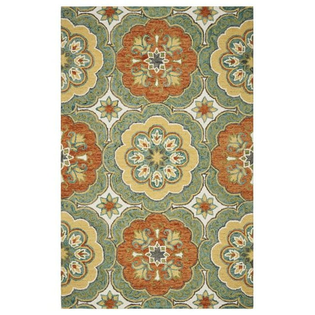 LR Resources LAVIS54095VBR5079 Lavish Halcyon Clover Indoor Rectangle Area Rug - Vibrance
