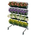 thumbnail image 2 of ToppiJoy 4-Tier Freestanding Vertical Raised Garden Bed Vegetable Planter with Lockable Wheels Vertical Garden Planter Outdoor with 8 Buckets, Patio Balcony Garden Bed Holder Dark Green, 2 of 24