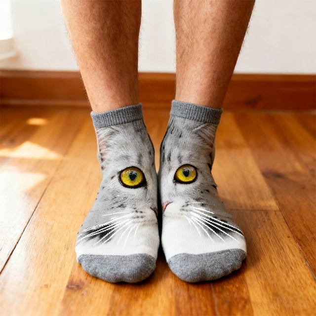 QTOCIO Face Print Socks - Cute Mid-calf Socks Unisex Made Of Soft And Breathable Fabric Suitable For Everyday Wear/gifting