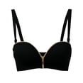 thumbnail image 5 of KHONTS Women's Push Up Wireless Front Closure Bra Zipper Comfort Support No Underwire Bras Comfortable Bralette Everyday Underwear Black S, 5 of 5