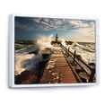 thumbnail image 2 of Designart "Edge of the Piers I" Coastal Pier Floater Framed Canvas Wall Art, 2 of 7