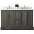 thumbnail image 3 of Vanity Art 54 Inch Double Sink Bathroom Vanity with Ceramic Sink and Engineered Marble Top, Without Mirror, 3 of 5