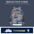 thumbnail image 5 of FORMRS Unisex School Backpack 17" Student Travel Bag with Laptop Compartment, Orange Hand Drawn Sailboats, 5 of 7