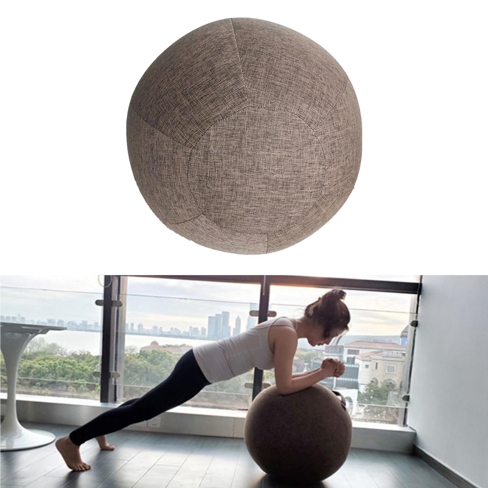 Durable Non-Slip Yoga Ball Cover 55 Cm Anti-Slip Childbirth Exercise Ball 22`` Protector Protective Covers , Coffee