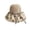 Khaki, variant on Women Bow Print Mesh Bucket Sun Hat, UPF Wide Brim Foldable Outdoor Travel Beach Hat with Ribbon Bow