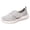 Gray, variant on Women Fashion Sneakers Wide Width Breathable Mesh Shoes Adjustable Strap Arch Support Outdoor Walking Shoes Purple Size 6