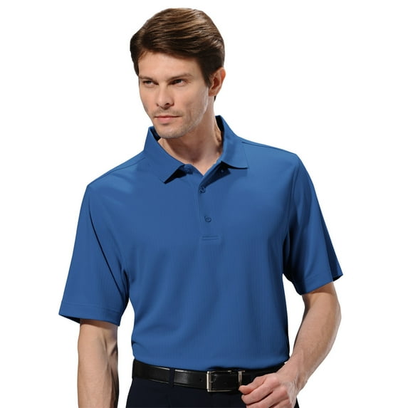 Monterey Club Men's Vertical Texture Solid Golf Polo Shirt #1092