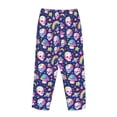thumbnail image 5 of Daiia Skull mushroom rainbow space Women's Sleep Pant with Pockets and Drawstring,Pajama Pants-Medium, 5 of 9