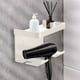 thumbnail image 2 of Soporte de pared para secador de pelo con adhesivo sin clavos, instalación sin taladros para baño, construcción de aleación, impermeable y a prueba de humedad, incluye adhesivo., 2 of 6