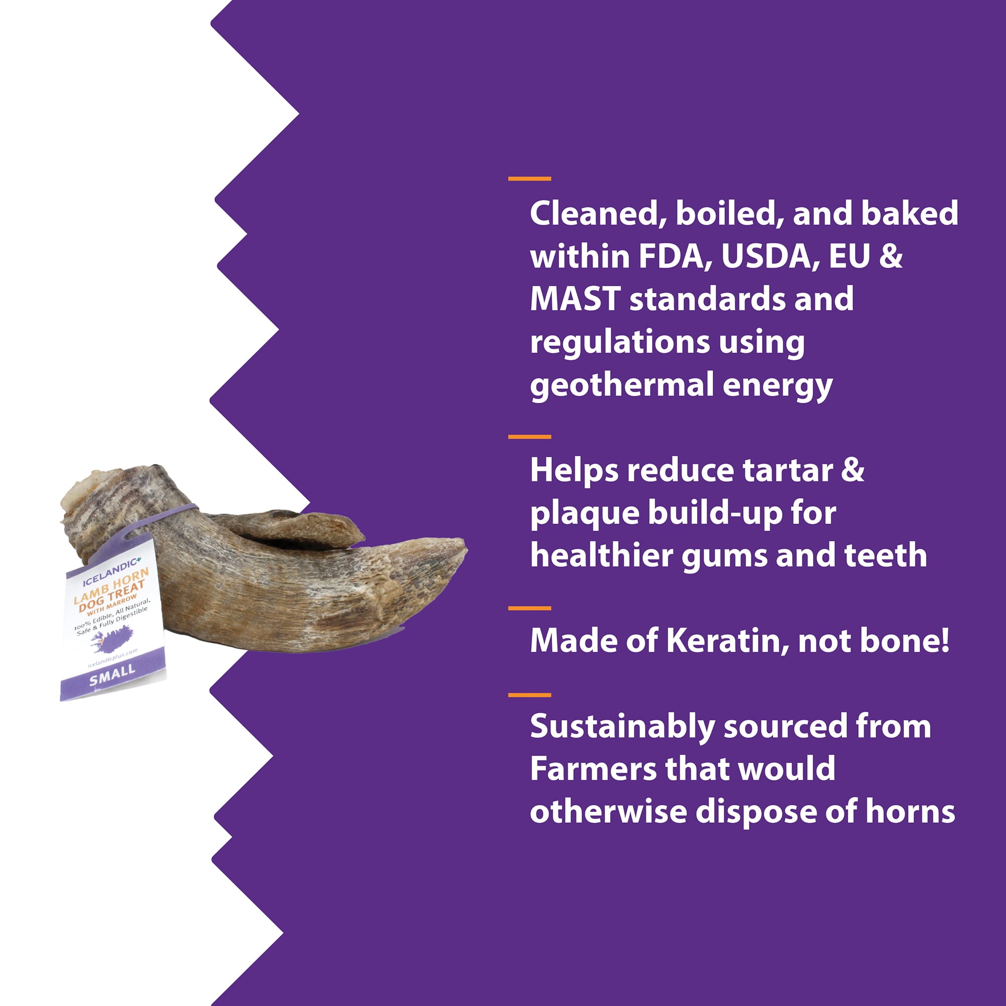 Lamb horn dog clearance treat