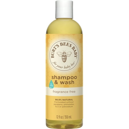 Burt's Bees Baby Shampoo & Wash, Fragrance Free & Tear Free Baby Soap - 12 Ounce