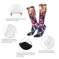 thumbnail image 6 of Daiia Sports Socks Color Shiny Printed Novelty Crew Socks for Men Women Knee High Socks Cotton Socks Soft & Breathable Support Unisex Socks, 6 of 9